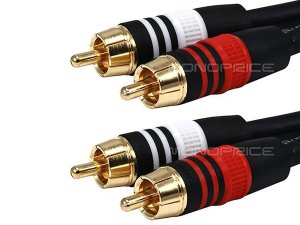 Monoprice 5347 Rca Plug2 Rca Plug Mm 22awg Cable-10ft