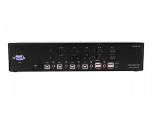 Black HD6224A 4port 4k60 Hdmi Dual-head Kvm