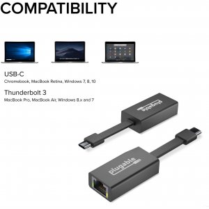 Plugable USBC-TE1000 Plugable Usb C To Ethernet Adapter