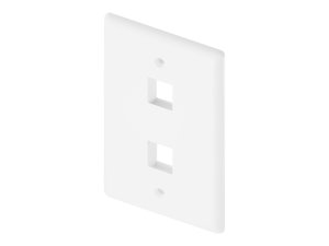 Unc WP-2P-WHT 2port Wall Plate, Single Gang, White