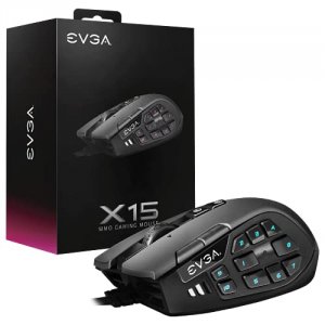 Evga 904-W1-15BK-KR Mouse 904-w1-15bk-kr X15 Mmo Gaming Mouse 8k Wired