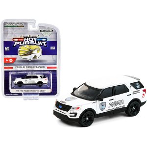 Greenlight TRO00864 2016 Ford Police Interceptor Utility White Policia