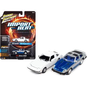 Johnny JLPK014-JLSP169A 1982 Mazda Rx-7 White And 1981 Datsun 280zx Bl