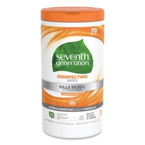 Seventh SEV 22813 Disinfecting Cleaner - Wipe - Lemongrass Citrus Scen