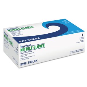 Boardwalk BWK396XLCT Gloves,nitrile,pf,xl,bk