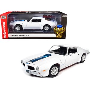 Autoworld AMM1267 1971 Pontiac Firebird Ta Trans Am Cameo White With B