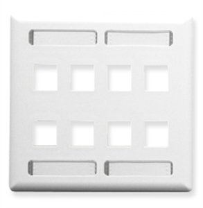 Cablesys IC107SD8WH Face Plate  Id  2-gang  8-port  White