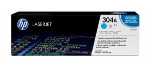 Original Hp CC531A Hp 304a () Toner Cartridge - Single Pack - Laser - 