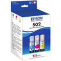 Original Epson EPST502520-S T502, Multi-color Ink Cartridges, Cmy 3-pa