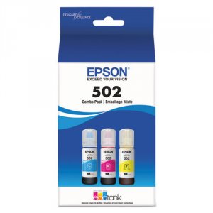 Original Epson EPST502520-S T502, Multi-color Ink Cartridges, Cmy 3-pa