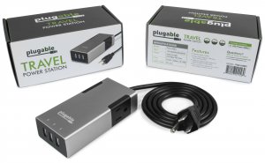 Plugable PS2-USB3 Plugable 2-outlet Travel Power Strip