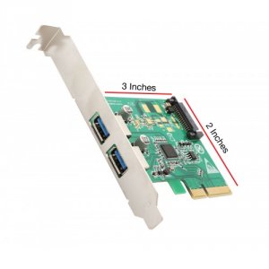 Syba SI-PEX20208 2 Port Usb 3.1 Type A 10gbps Pci-e X4 Card - Si-pex20