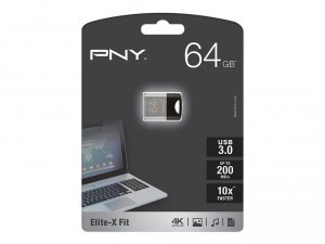 Pny P-FDI64GEXFIT-GE Pny Mf P-fdi64gexfit-ge 64gb Elite-x Fit Usb3.0 P