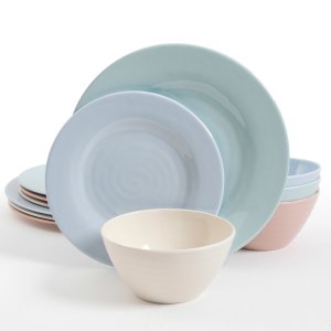 Gibson 123339.12 Melamine Pastel 12 Pc Dn Ware