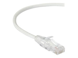 Black C6APC28-WH-20 Slim-net Cat6a 28-awg 500-mhz Ethernet Patch Cable