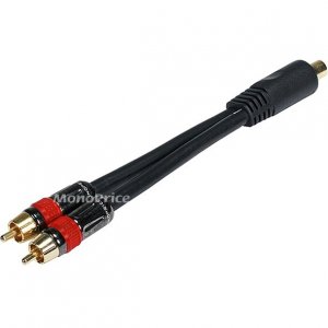 Monoprice 6261 Rca F To 2-rca M Digital Coax 6in