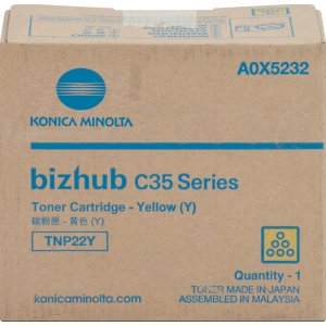 Original Konica A0X5232 Toner Cartridge - Laser - 4600 Pages - Yellow 