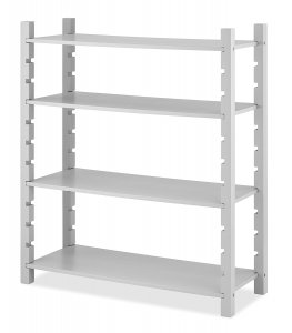 Whitmor DH64248018GRAYBB 4tier Utility Shelving Gray