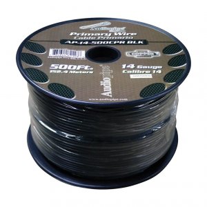 Audiopipe AP14500CPRBLK 14 Gauge 100% Copper Series Primary Wire - 500