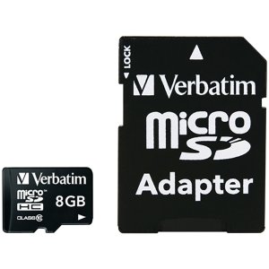 Verbatim 44081 (r)  Microsdhc(tm) Card With Adapter (8gb; Class 10)