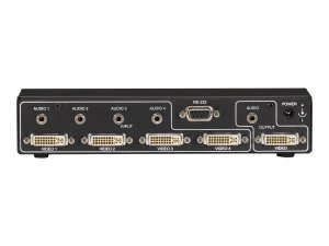 Black AC1032A-4A Dvi Switch With Audio And Serial Control