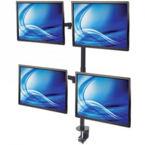 Manhattan 461566 Universal Four Monitor Mount With Double-link Swing A