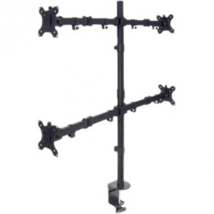 Manhattan 461566 Universal Four Monitor Mount With Double-link Swing A