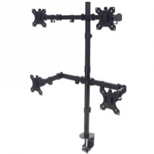 Manhattan 461566 Universal Four Monitor Mount With Double-link Swing A