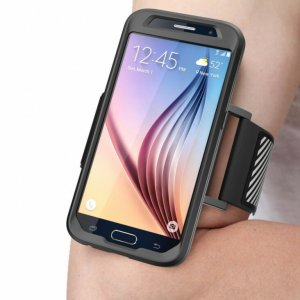 I SUP-S6-ARM-BK Galaxy S6 Armband Sport Case - Black