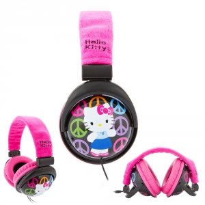 Hello 35009-PNK Foldable Plush Headphones