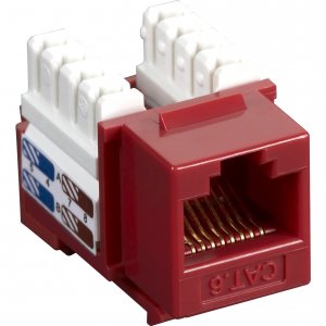 Black CAT6J-RD-25PAK Black Box Connect Cat6 Rj-45 Keystone Jack Unshie