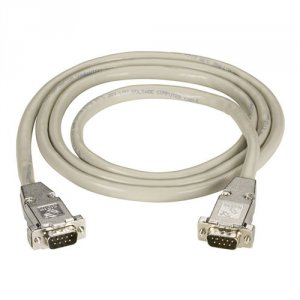 Black EDN12H-0100-MM Db9 Extension Cable With Emirfi Hoods,