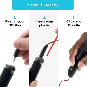 3doodler 8CPSBKUS3E Create Essentials Pen  Onyx