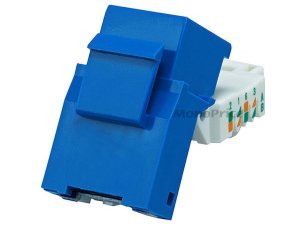 Monoprice 313 Cat5e Rj-45 Toolless Keystone  Blue