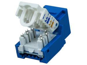 Monoprice 313 Cat5e Rj-45 Toolless Keystone  Blue