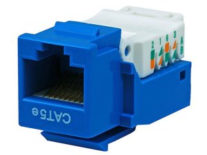 Monoprice 313 Cat5e Rj-45 Toolless Keystone  Blue