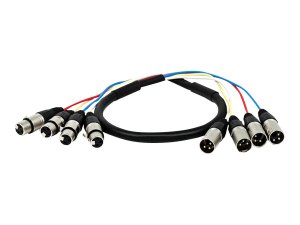 Monoprice 8764 Channel4 Xlr M To Xlr F Snake Cable 3ft