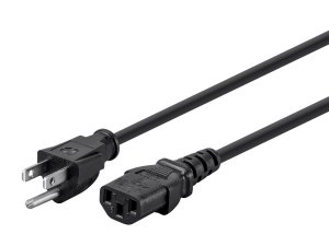 Monoprice 24196 Power Cord - Nema 5-15p To Iec 60320 C13_ 18awg_ 10a_ 