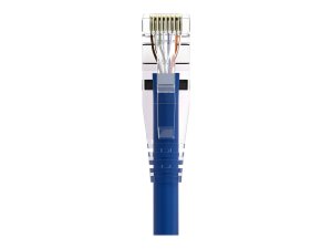 Unc 10003LS Unirise 2 Foot Cat6 Snagless Clearfit Patch Cable Blue - H