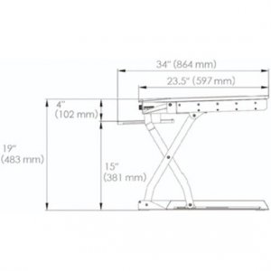 Goldtouch KOV-ELP-B With 40 Steps Of Vertical Lift And Up To 27 Lbs (1