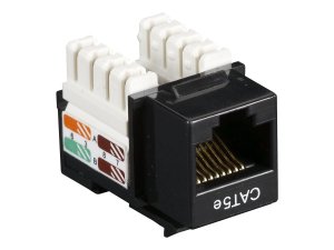 Black CAT5EJ-BK Connect Cat5e Rj-45 Keystone Jack