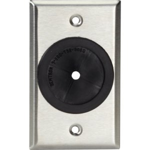 Black WP841 Av Stainless Wallplate, Single Gang, Ru