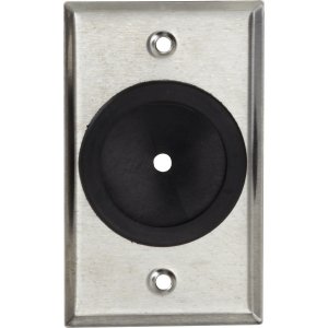 Black WP841 Av Stainless Wallplate, Single Gang, Ru