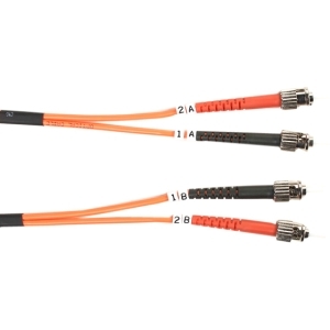 Black FO625-001M-STST Fiber Patch Cable 1m Mm 62.5 St To St