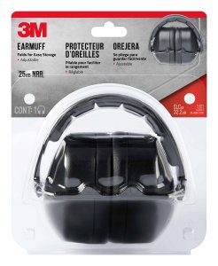 3m 90563H1-DC Folding Earmuff, 90563h1-dc, Black