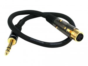 Monoprice 4767 Xlr F To Trs Male Cable 1.5ft