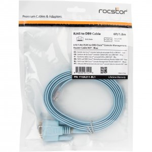 Rocstor Y10A211-BL1 6ft Cisco Console Router Rj45 M