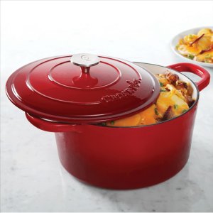 Gibson 69144.02 7 Qt Dutch Oven Crock Pot Red