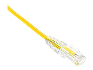 Weltron 90-C6CBSL-YL-005 5ft Cat6 28awg Slim Patch Cable Yellow