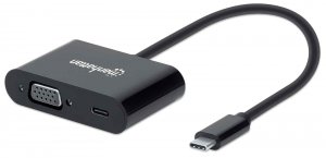 Manhattan 153430 Usb-c To Vga Converter With Pd Port